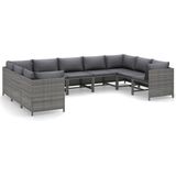 vidaXL-9-delige-Loungeset-met-kussens-poly-rattan-grijs