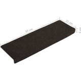 vidaXL Trapmatten Donkerbruin Polypropyleen 15 Stuks
