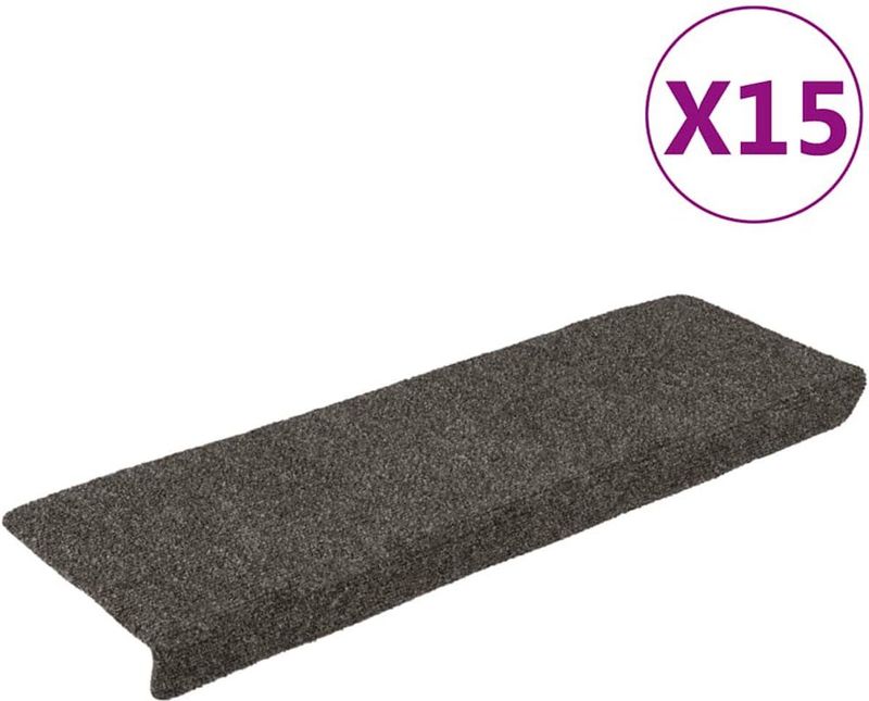 vidaXL Trapmatten - Antraciet - Polypropyleen - 15 Stuks