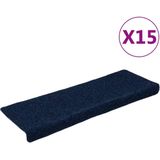 vidaXL Trapmatten - Marineblauw - Polypropyleen - 15 Stuks