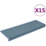vidaXL Trapmatten - Blauw - 100% Polypropyleen - Set van 15