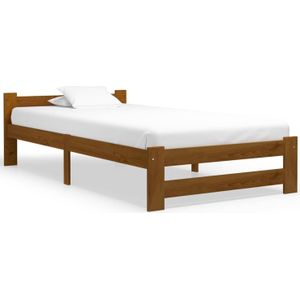 vidaXL-Bedframe-massief-grenenhout-honingbruin-100x200-cm