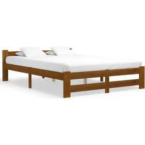 vidaXL Bedframe massief grenenhout honingbruin 120x200 cm