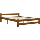 VidaXL Bedframe Massief Grenenhout Honingbruin 140x200 cm