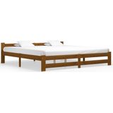 vidaXL Bedframe massief grenenhout honingbruin 200x200 cm