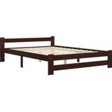 VidaXL Bedframe Massief Grenenhout Donkerbruin 180x200 cm