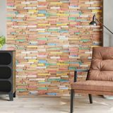 Wandpanelen - Meerkleurig - Massief Teakhout - 10 Stuks