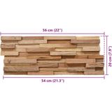 Wandpanelen - Teakhout - 10 Stuks - Natuurlijke Afwerking - 1,08 m²