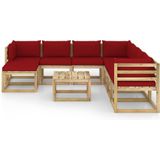 vidaXL-9-delige-Loungeset-tuin-met-kussens-geïmpregneerd-grenenhout