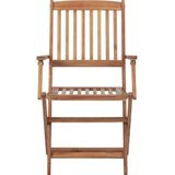 vidaXL Tuinstoelen 6 st inklapbaar met kussens massief acaciahout