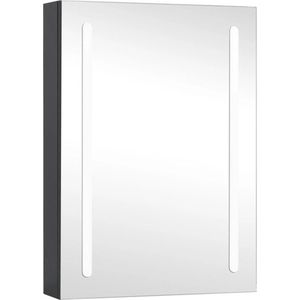 vidaXL Badkamerkast - Spiegel - LED - Wit - MDF