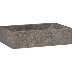 vidaXL - Gootsteen - 45x30x12 - cm - marmer - hoogglans - grijs