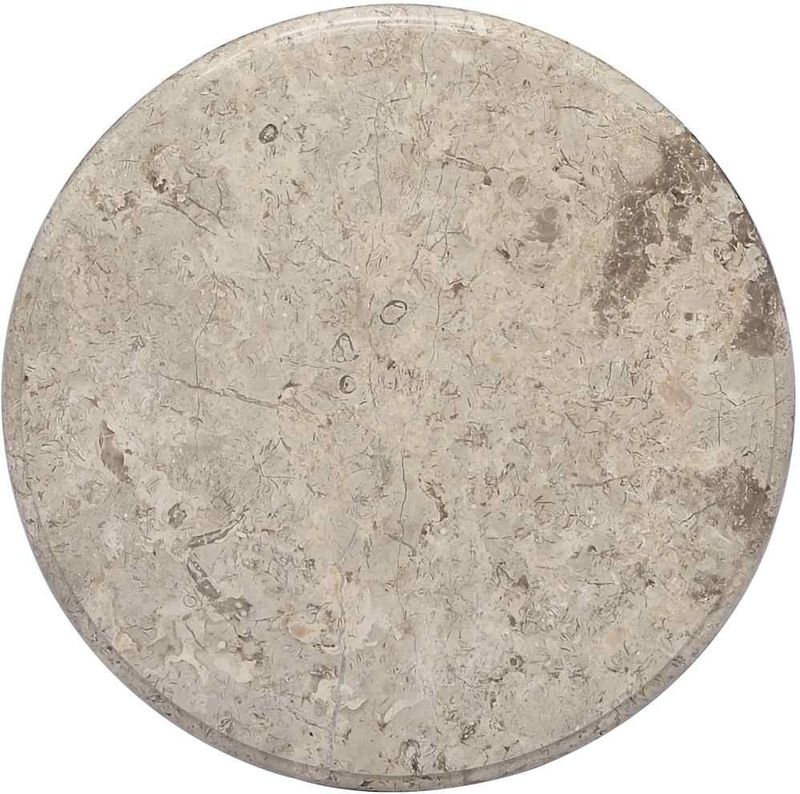 vidaXL - Tafelblad - Ø50 cm - Marmer - Grijs