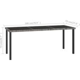 Vidaxl - 7-tlg. Garten-Essgruppe Poly Rattan Grau