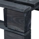 Garten-Palettenhocker Schwarz Imprägniertes Kiefernholz Vidaxl