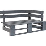 VidaXL Loungeset Pallet 6-delig met Kussens Grijs Geïmpregneerd Hout