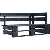 VidaXL Loungeset Pallet 6-delig met Kussens - Zwart Geïmpregneerd Hout