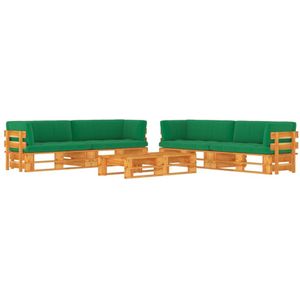 vidaXL - 6-delige - Loungeset - pallet - honingbruin - geïmpregneerd - grenenhout