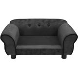 vidaXL - Hondenbank - 72x45x30 - cm - pluche - donkergrijs