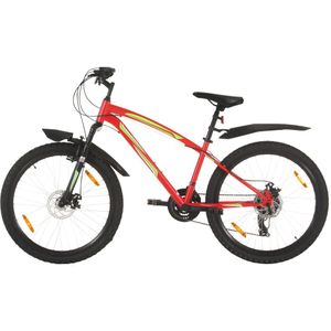 Mountainbike - Rood - Staal - Aluminium Velgen - 21 Versnellingen