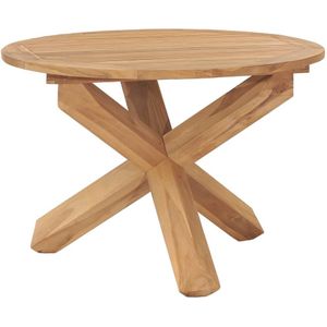 vidaXL Garten-Esstisch Ø110x75 cm Massivholz Teak
