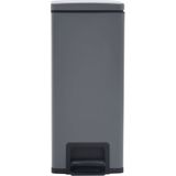 vidaXL Pedaalemmer - 30 L - RVS - Grijs - Met Pedaal en Zachtsluitend Deksel