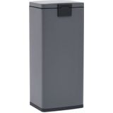 vidaXL Pedaalemmer - 30 L - RVS - Grijs - Met Pedaal en Zachtsluitend Deksel