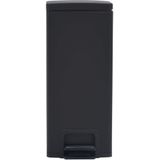 Pedaalemmer - Zwart - Roestvrij Staal - 30 Liter - Zachtsluitend Deksel