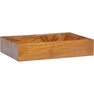 vidaXL - Wastafel - 50x35x10 - cm - massief - teakhout