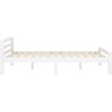 VidaXL Bedframe Massief Grenenhout Wit 120x200 cm