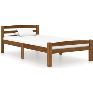 VidaXL Bedframe Massief Grenenhout Honingbruin 90x200 cm