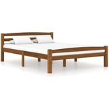 vidaXL Bedframe massief grenenhout honingbruin 140x200 cm