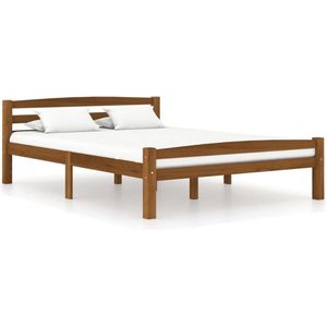 vidaXL Bedframe massief grenenhout honingbruin 140x200 cm