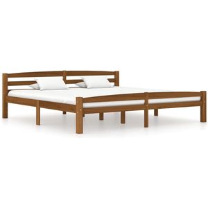 vidaXL Massief houten bed honingbruin grenen 200x200 cm - 322081