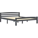 VidaXL Bedframe Massief Grenenhout Donkergrijs 160x200 cm