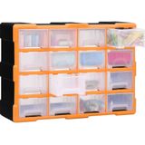 vidaXL Multi-Schubladen-Organizer 16 Schubladen 52x16x37 cm