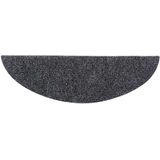vidaXL Trapmatten - Donkergrijs - Genaaldvilt - Set van 10