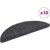 vidaXL Trapmatten zelfklevend 10 st 56x17x3 cm naaldvilt donkergrijs