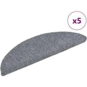 vidaXL Trapmatten - Lichtgrijs - Polypropyleen - 5 Stuks