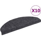 vidaXL Trapmatten - Donkergrijs - Genaaldvilte Stof - 10 Stuks
