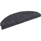 vidaXL Trapmatten - Donkergrijs - Genaaldvilte Stof - 10 Stuks