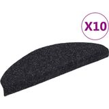 vidaXL Trapmatten - Zwart - Polypropyleen - 10 Stuks Halfrond