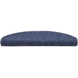 vidaXL Trapmatten - Blauw - Polypropyleen - 10 Stuks Halfrond