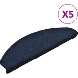 vidaXL Trapmatten - Marineblauw - Polypropyleen - Zelfklevend - 5 Stuks