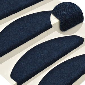 vidaXL Trapmatten - Marineblauw - Polypropyleen - Zelfklevend - 5 Stuks