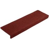vidaXL Trapmatten - Bordeaux Rood - Polypropyleen - 5 Stuks