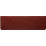 vidaXL Trapmatten - Bordeaux Rood - Polypropyleen - 5 Stuks