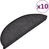 vidaXL Trapmatten - Antraciet - 100% PP - Set van 10