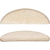 vidaXL - Trapmatten - 10 - st - 56x17x3 - cm - crèmekleurig