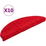 vidaXL Trapmatten - Rood - 100% PP - Set van 10